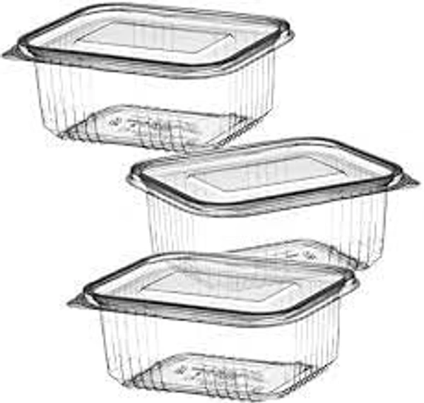 Paras Polymers Premium Quality Pastic Containers  - 500 ML, Transparent