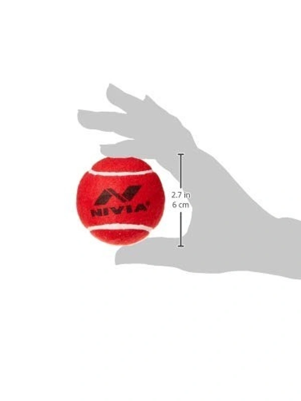 Nivia Cricket Felt Tennis Ball (Red)