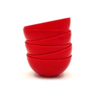  Red Round Plastic Bowl, 20pcs