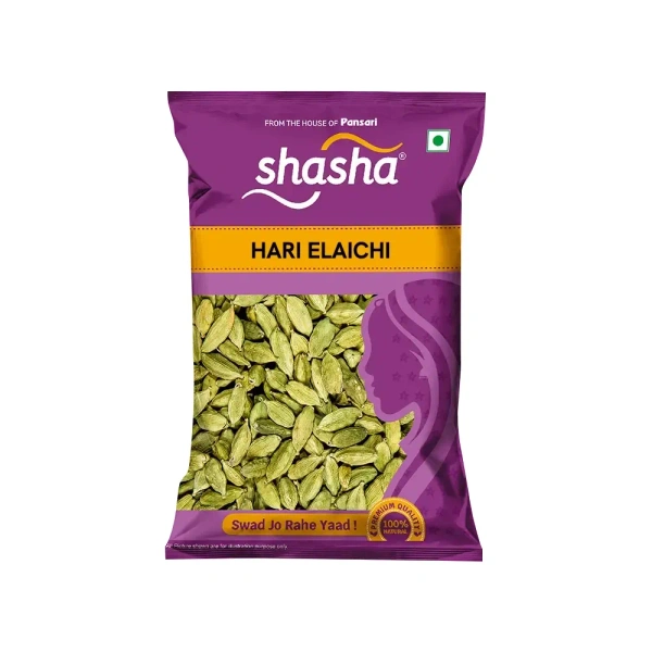 Shasha Small Green Cardamom Whole (From the House of Pansari) - 25g