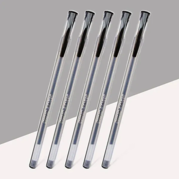 Elkos Shine Df Ball Pens – Black ( Pack of 5 )