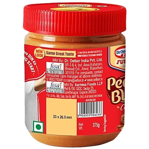 Dr.Oetker FunFoods Creamy Peanut Butter, 375 g Jar
