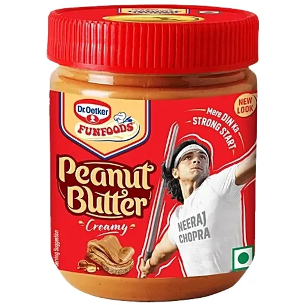 Dr.Oetker FunFoods Creamy Peanut Butter, 375 g Jar