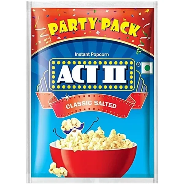 ACT II Classic Salted Instant Popcorn - Party Pack, 150 g