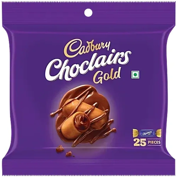 Cadbury Choclairs Gold Candy, 125 g (25 Candies)