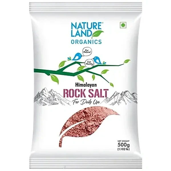 Natureland Organics Nature land Himalayan Pink Rock Salt, - 500G