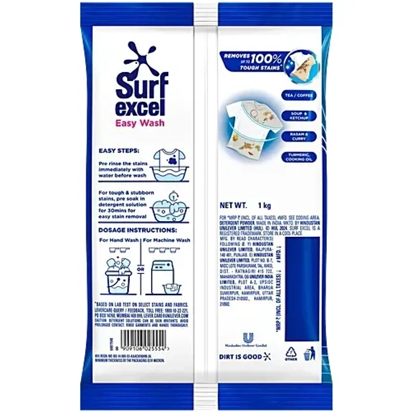 Surf Excel Easy Wash Detergent Powder, 1 kg - 1KG