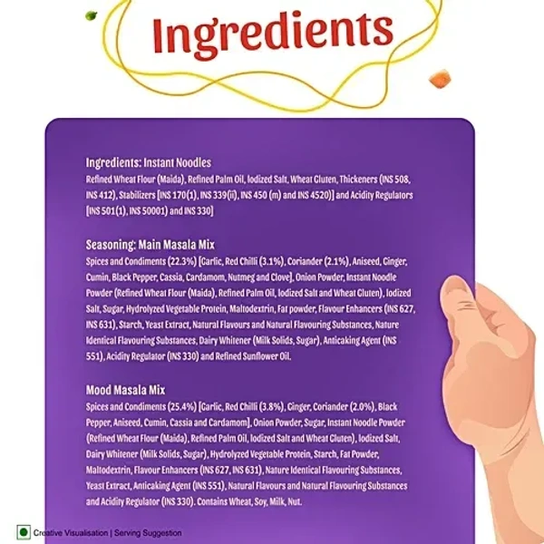 Sunfeast YiPPee! Magic Mood Masala Instant Noodles - 4 In 1 Pack, 280 g