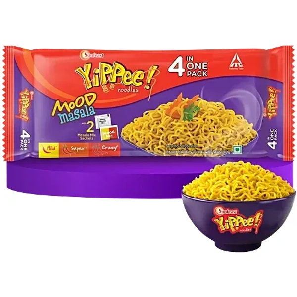 Sunfeast YiPPee! Magic Mood Masala Instant Noodles - 4 In 1 Pack, 280 g