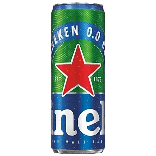 Heineken 0. 0% Alcohol Free Beer, 330 ml Can - 330ml