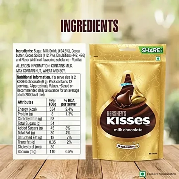 Hershey's Kisses Milk Chocolate - 108G
