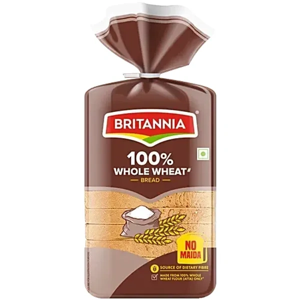 Britannia Whole Wheat Bread, 450 g Pouch