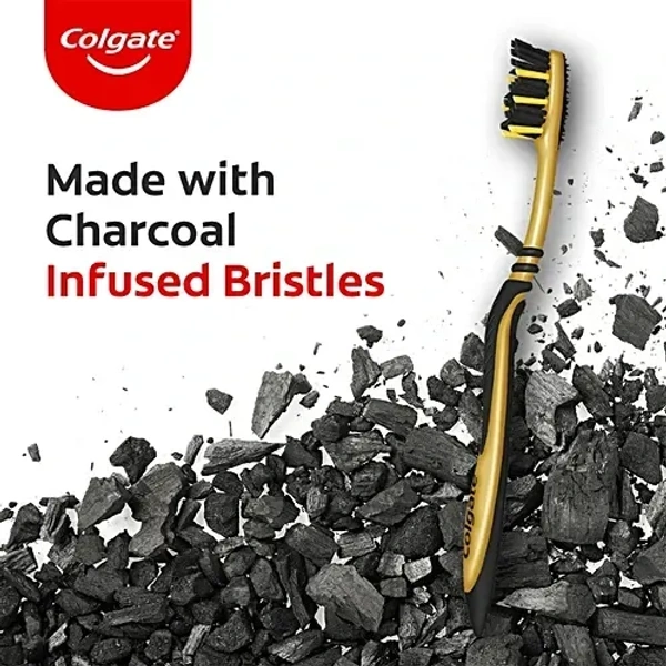 Colgate ZigZag Charcoal Soft Bristle Manual Toothbrush for adults