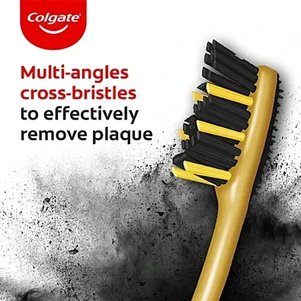 Colgate ZigZag Charcoal Soft Bristle Manual Toothbrush for adults