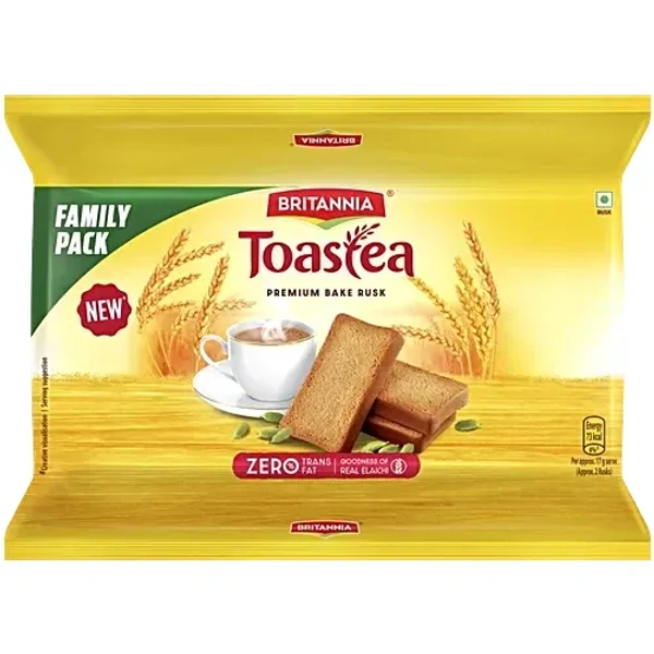 Britannia Toastea Premium Bake Rusk - With Real Elaichi - 700g
