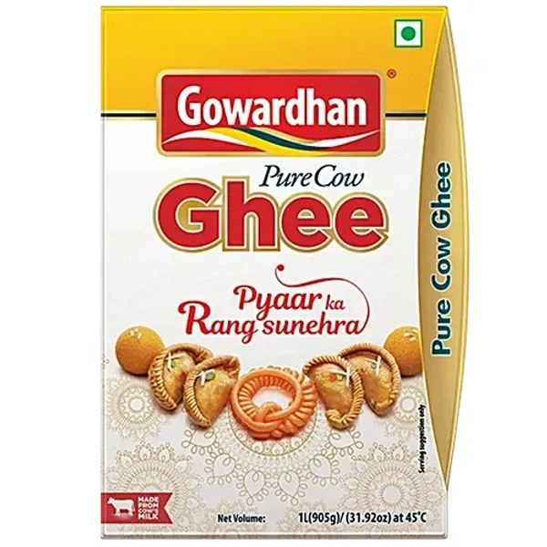 Gowardhan Pure Cow Ghee, 1 L TETRA