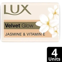 Lux Velvet Glow Soap With Jasmine & Vitamin E, 4*75 g (Pack of 4) - 75g