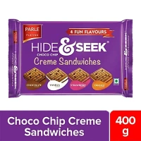 Parle Platina Hide & Seek Choco Chip Creme Sandwiches - Assorted Flavours, 400 g