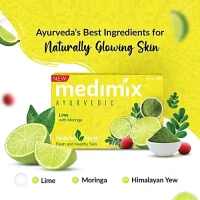 Medimix Ayurvedic Lime With Moringa Soap, 125 g (Buy 4 Get 1 Free) - 5*125