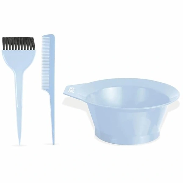 GUBB Hair Coloring Kit Blue - Hair Dye Brush with Strong Nylon Bristles, Perfect for Hair Dyeing & Mehandi, Tail Comb & Mixing Bowl, Reusable & Easy to Clean