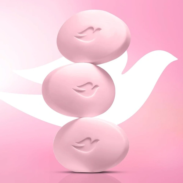 Dove Pink Beauty Bar pack of 3, 125g each for Even Toned Nourished Skin with Plant Based Cleansers and pH balanced formula