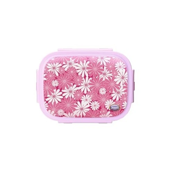 Jewel Snap Steel Big Insulated Stainless Steel Lunch Box with Partition | Compact Tiffin Box for Kids & Adults | Stylish Design with Quote | BPA-Free | Microwave Safe Lid - 550 ML, Multi-color