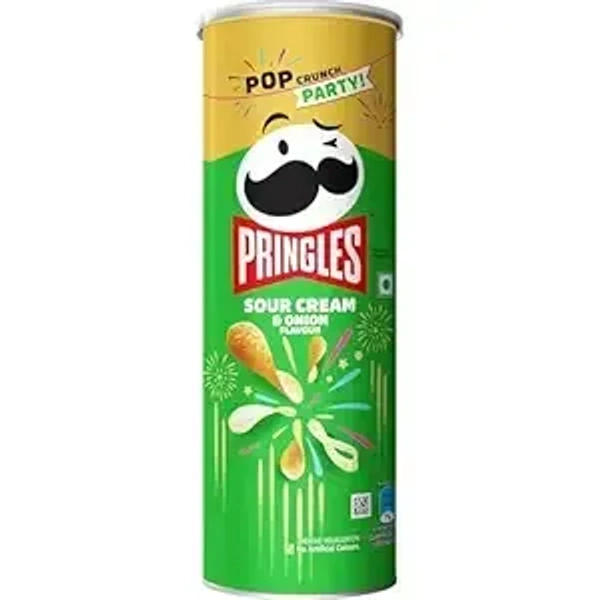 Kellogg's Pringles Sour Cream & Onion Jar, Potato Chip, 107 Gram - Sour Cream & OnionKellogg's Pringles Sour Cream & Onion Jar, Potato Chip, 107 Gram - Sour Cream & Onion - 107g