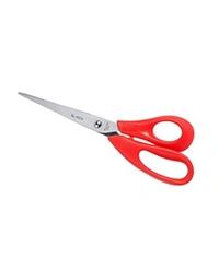 Munix GL-2150 126 mm / 4.9" Stainless Steel Scissors | Pointed Thin Tip with Shock Proof Body | Ergonomic & Soft Handles for Easy Handling | - 126 mm, Multi-color