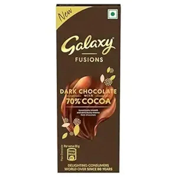Galaxy Fusions Dark Chocolate Bar - 110gm