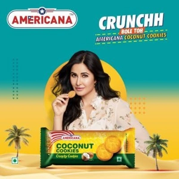 Americana Coconut Cookies,Crispy Crunchy Biscuits with Real Coconut Flavor, Family Pack of 1 Perfect for Snacking & Tea-Time - 490g