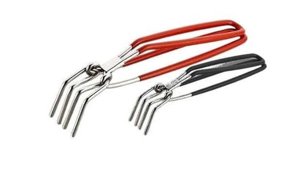 Dr. Pakkad Tongs for Cooking, Sleek Handles, Wide and Flat Heads, Small and Medium Sizes - ‎25L x 5W Centimeters, Multi-color