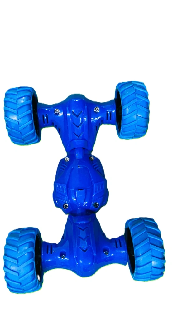 DTX Telescopic Car Toy Double Sided Pull Stunt Action Car | Non-Electric Stunt Cars | - 25x15x5 cm, Blue