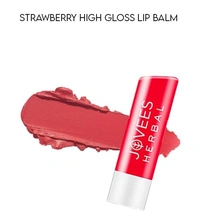 Jovees Herbal Strawberry High Gloss Lip Balm For Soft, Glossy And Supple Lips | 24 Hour Hydration | Rejuvenates Dark, Pigmented, Dry, Chapped And Discoloration Lips- 5g