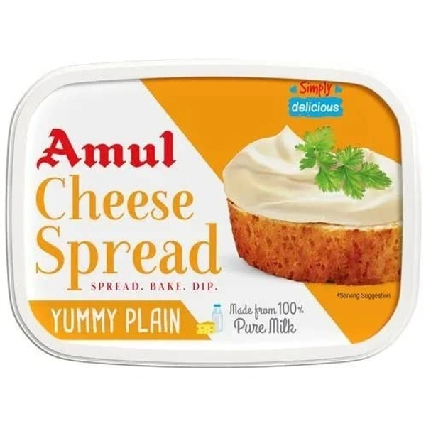 Amul cheese spread, 200g Yummy Plain - 200g