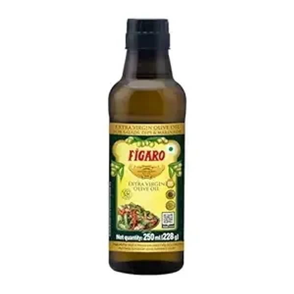 Figaro Extra Virgin Olive Oil- 100% Natural and Cold Extracted-Perfect for Salad, Paratha, Marinade - Imported from Spain- 250ml Bottle