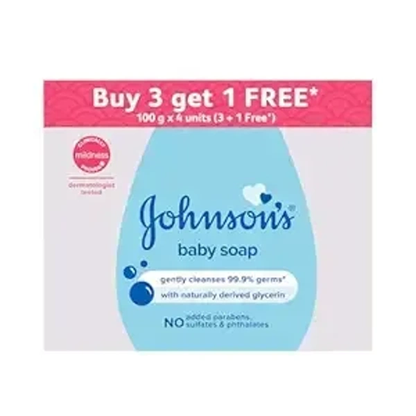  Johnson's Baby Soap(Buy 3 Get 1 Free) - 3*100g