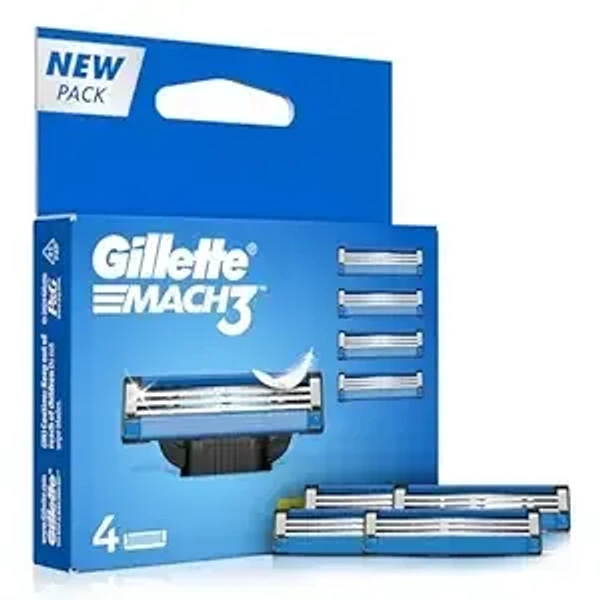 Gillette Mach 3 Manual Shaving Razor Blades - 4s Pack (Cartridge)