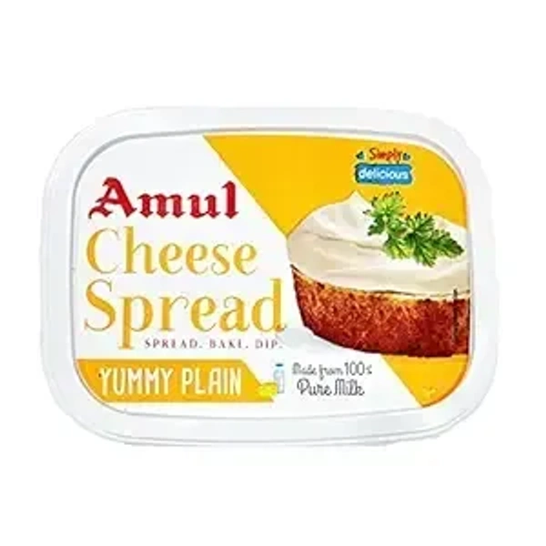 Amul cheese spread, 200g Yummy Plain - 200g