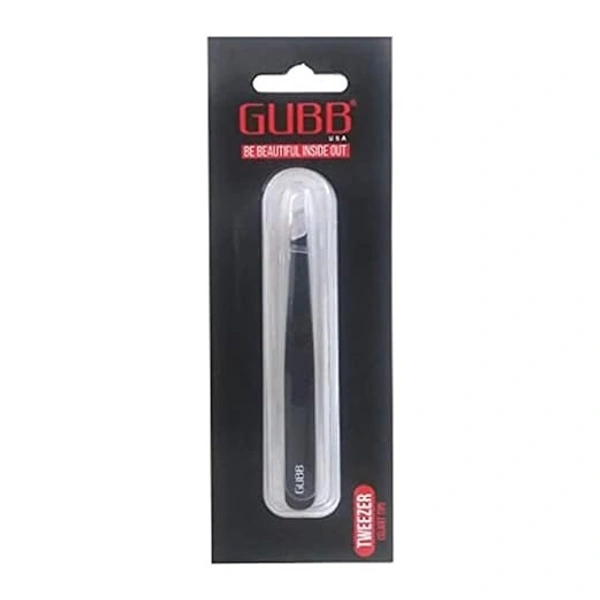 GUBB Slant Tip Tweezer for Eyebrows, Ingrown Hair, and Facial Hair - Best Eyebrow Sharp Tweezer for Women and Men - Ideal Facial Hair Plucker for Painless Removal.