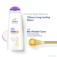 Dove Daily Shine Shampoo 340 ml|| For Dry and Damaged|| Strengthening Shampoo Gives Smooth and Strong Hair - Mild for Men & Women 8909106035690