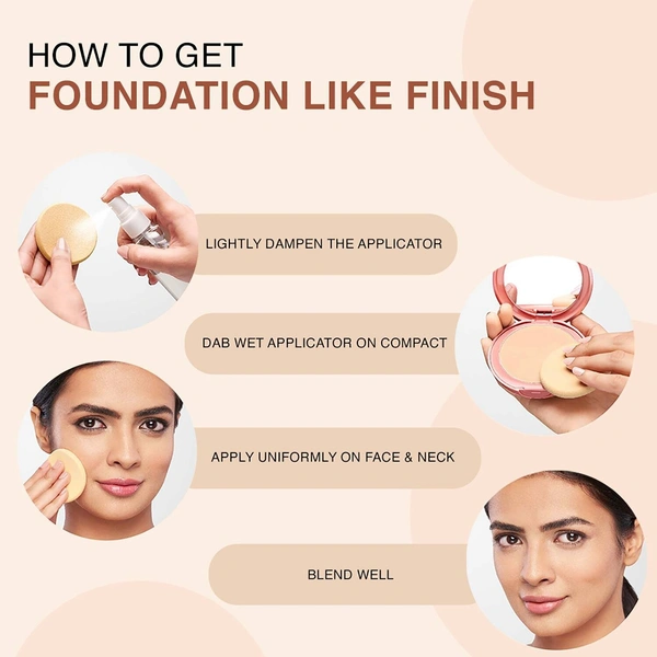  Home / makeup / face / compact Lakme Lakme Unreal Dual Cover Pressed Powder 2 In 1 Compact + Foundation  - Golden Sand
