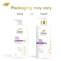Dove Daily Shine Shampoo 340 ml|| For Dry and Damaged|| Strengthening Shampoo Gives Smooth and Strong Hair - Mild for Men & Women 8909106035690