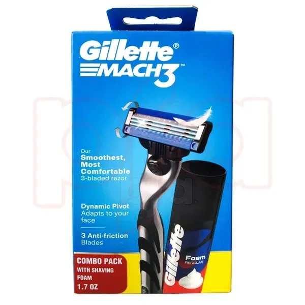 Gillette Mach 3 Razor + 1.7oz Shaving Foam