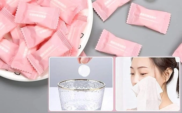 GUBB Face Wipe, 100% Cotton Facial Tissue | Reusable & Biodegradable, Soft Fabric, Chemical Free | Pocket Pack of 30 Wet Wipes For Men & Women Oily Skin