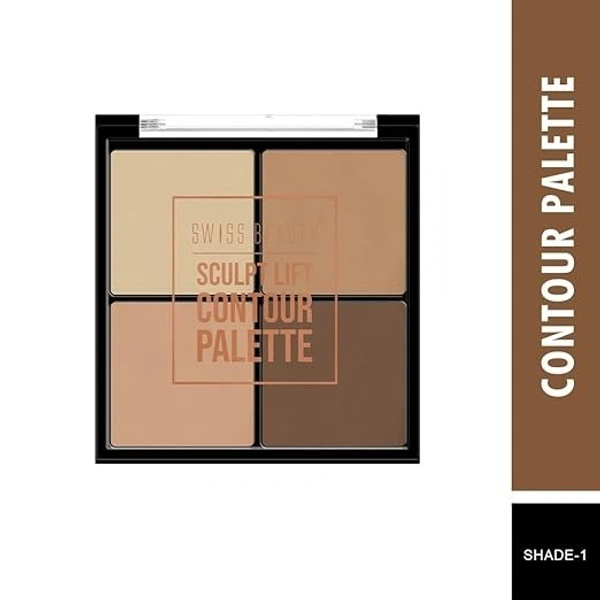 Swiss Beauty Sculpt Lift Contour Palette - 14 g, Bronze Sand