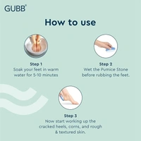 GUBB Pumice Stone For Feet Dead Skin Removal|Pedicure Tool With Rubber Grip - Removes dirt & dead cells | Great exfoliation tool |Moisturizes crack heels |Works efficiently on dry skin