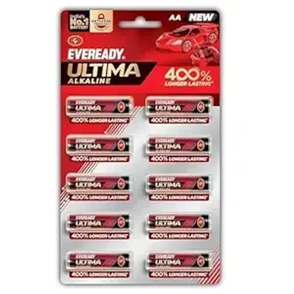 Eveready Ultima Alkaline AA Battery, 400% Longer Lasting, Anti-Leak Turbolock Technology, Eco-Friendly Batteries for High-Drain Devices Household Devices & Toys, 1PCS