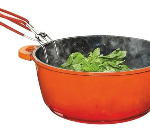 Dr. Pakkad Tongs for Cooking, Sleek Handles, Wide and Flat Heads, Small and Medium Sizes - ‎25L x 5W Centimeters, Multi-color