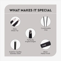 GUBB Slant Tip Tweezer for Eyebrows, Ingrown Hair, and Facial Hair - Best Eyebrow Sharp Tweezer for Women and Men - Ideal Facial Hair Plucker for Painless Removal.