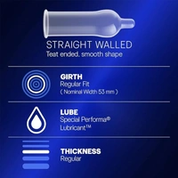 Durex Condoms, Extra Time For long Lasting Pleasure - Pack of 10N Condoms - 180 mm